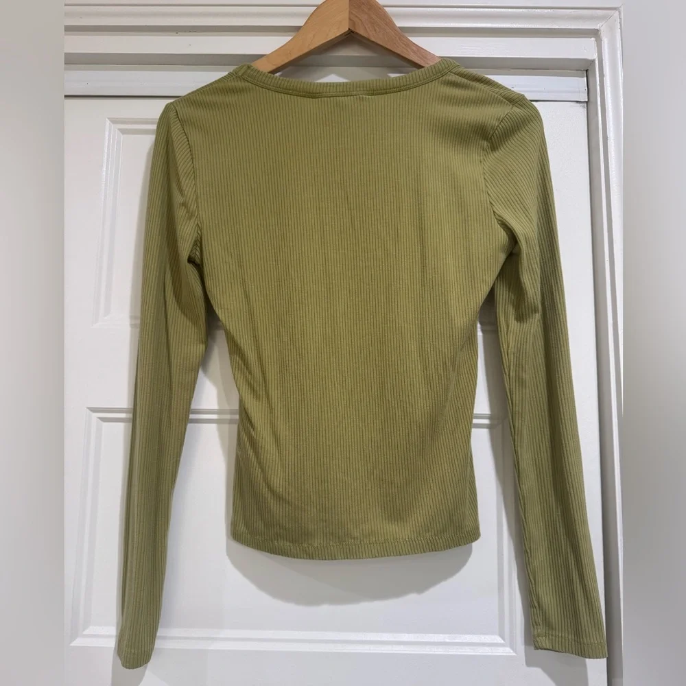 Boden Soft Ribbed Scoop Neck Top River Reed Green - Picture 5 of 7